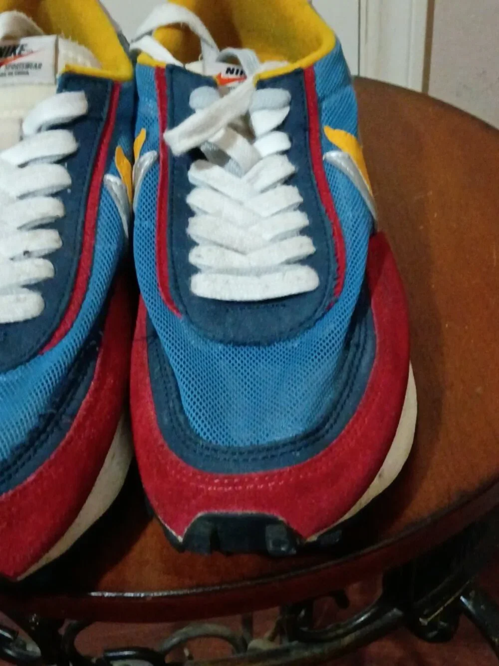 Nike Sacai LDWaffle Shoes Varsity Blue Red Men's 8.5 Running Sneakers BV0073-400